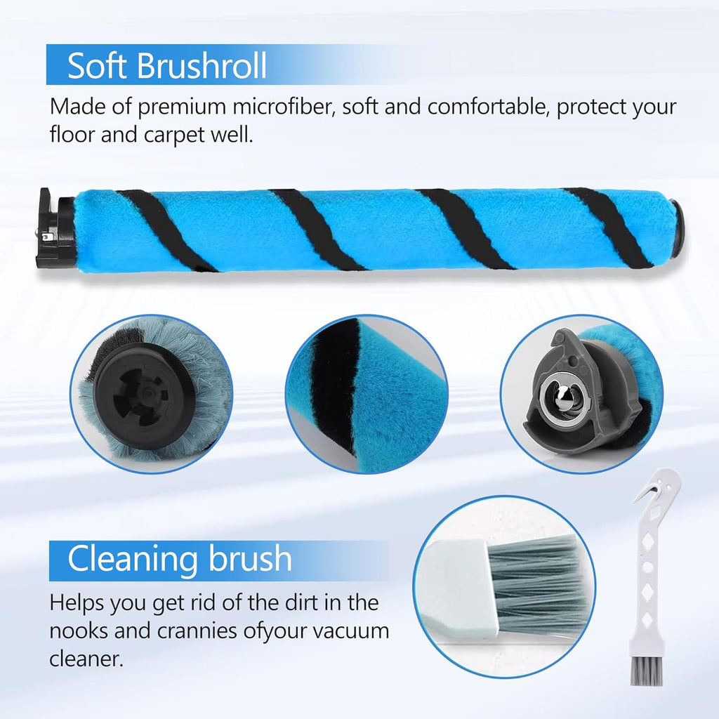Soft Brushroll Replacement Parts for Shark Vertex DuoClean Vacuum AZ2002 AZ1500 AZ1810 LA455 LA502 UV850 Accessories, Part # 1483FC2000