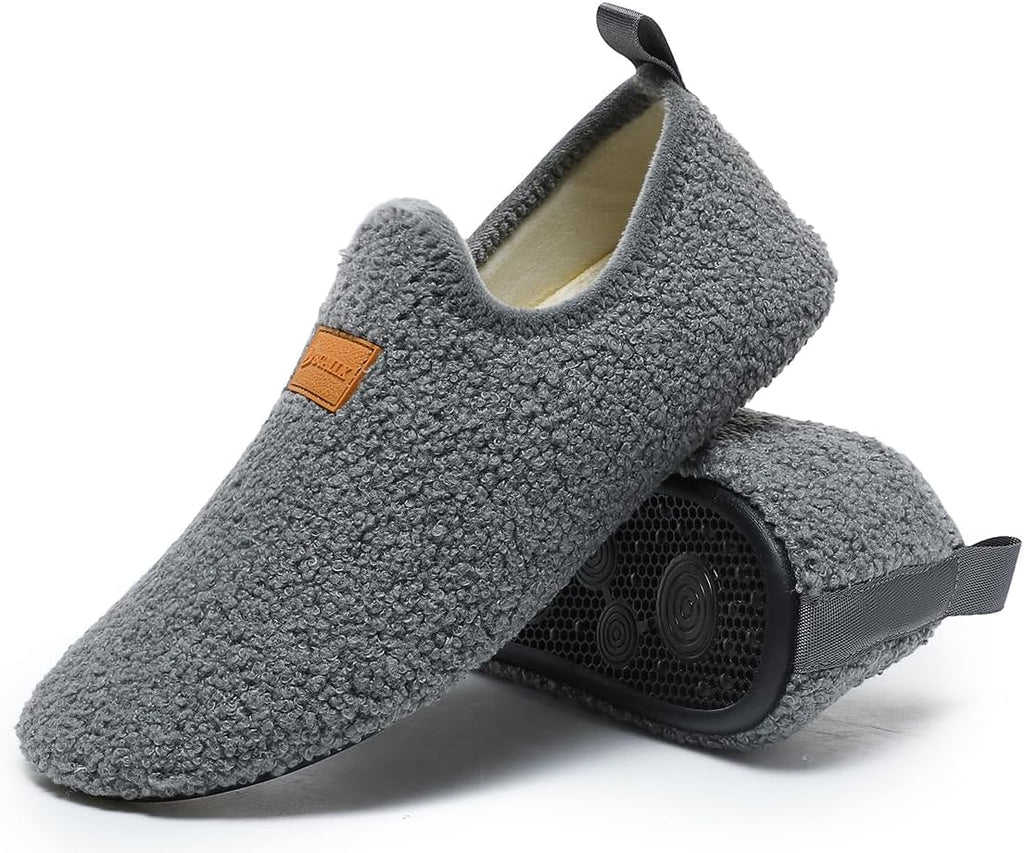 QZKDM Lightweight Slip on Grip Indoor House Slippers Barefoot Non Slip Home Exercise Yoga Shoes for Men Women
