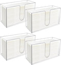 4Pack Acrylic Countertop Paper Towel Holder, Paper Towel Dispenser Countertop/Acrylic Napkin Holder(5mm Acrylic) C-fold or MultiFold Trifold Paper Towels for Bathroom, Kitchen,Restaurant (4)