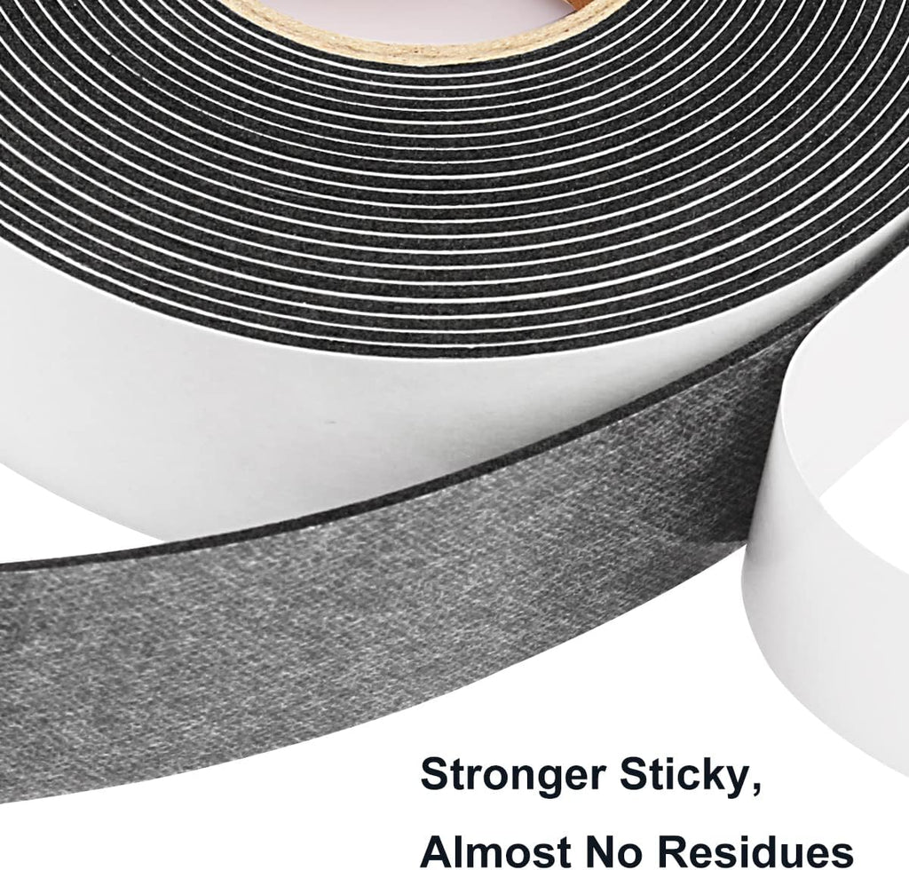 2 Rolls Weather Stripping Door Seal, 1''W x 1/16'' T Foam Tape Single Sided, Adhesive Closed Cell Weather Strip (Total 32 Feet Long)…