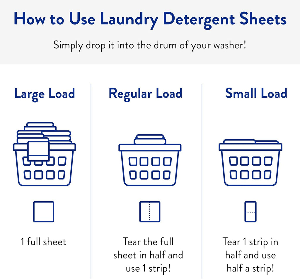 The Clean People Fragrance Free Laundry Detergent Sheets - Laundry Soap - Ultra Concentrated, Recyclable Packaging, Stain Fighting - Fragrance Free, 96 Pack