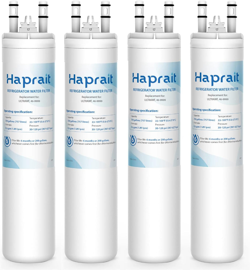HP005 Replacement for Frigidaire ULTRAWF, Pure Source Ultra, Kenmore 9999, 469999, 46-9999, A0094E28261 Water and Ice, Height 11 inches, 4 Count
