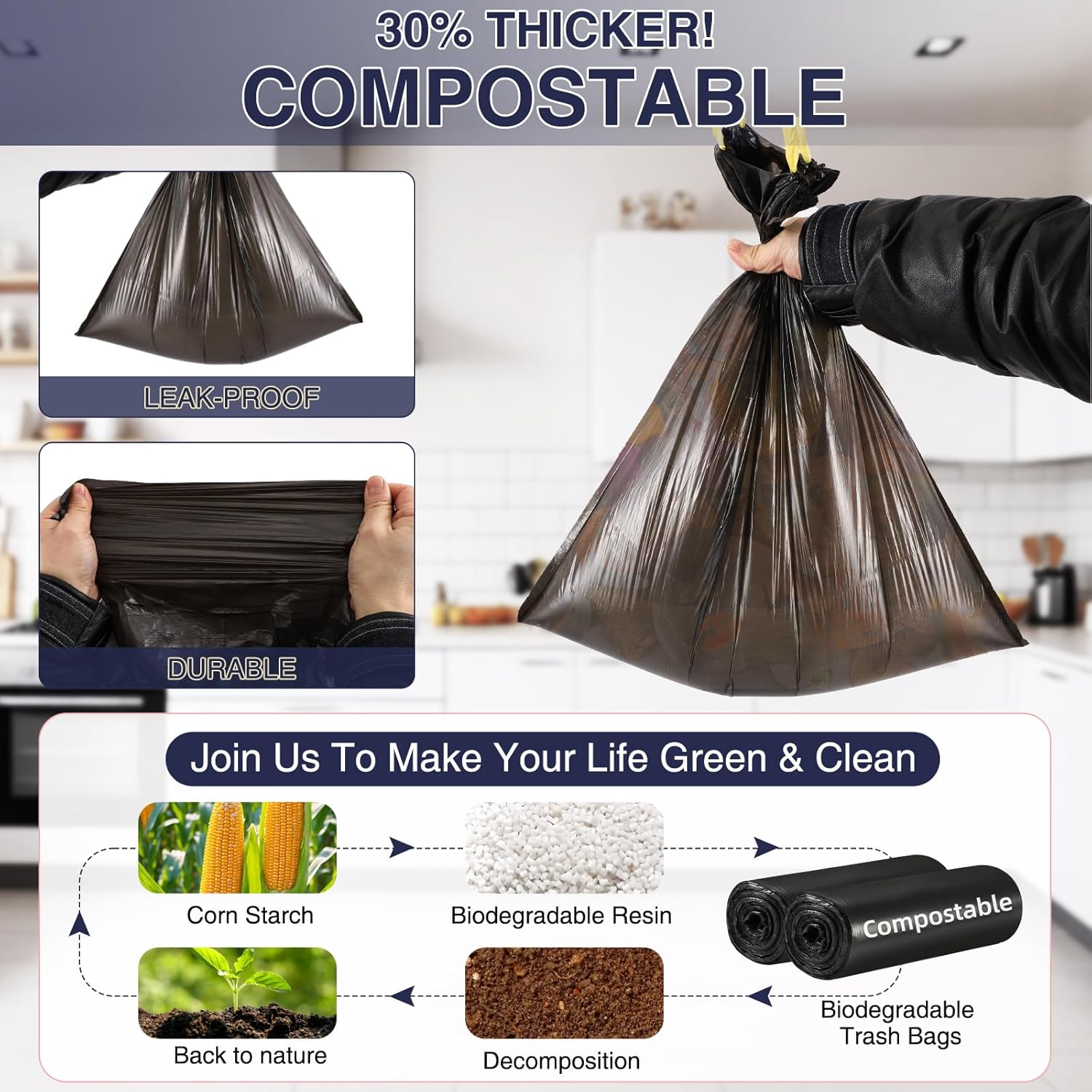 Small Bathroom Trash Can with Lid Soft Close, 1.8 Gallon Stainless Steel Garbage Can with Removable Inner Bucket,80Count Trash Bags, Slim Step Pedal Trash Bins