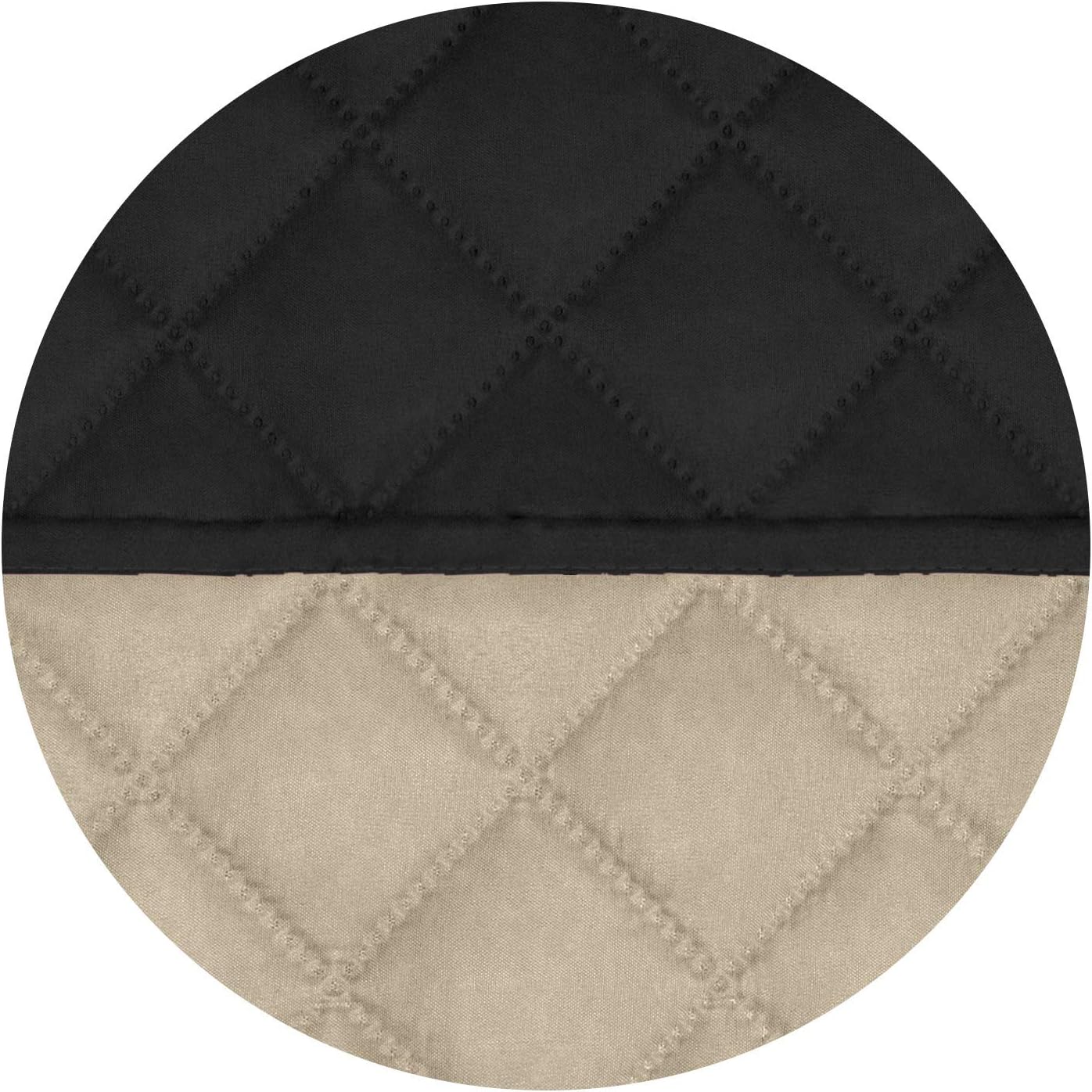 PureFit Reversible Quilted Sofa Cover, Water Resistant Slipcover Furniture Protector, Washable Couch Cover with Non Slip and Elastic Straps for Kids, Dogs, Pets (Small Recliner, Black/Beige)