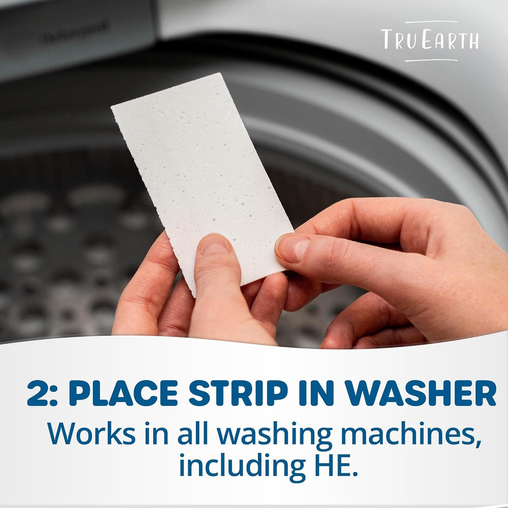 Tru Earth Platinum - Heavy Duty Laundry Detergent Sheets - Up to 128 Loads (64 Count), Lilac Breeze Scent - Ultra-Concentrated Strips Formula - Eco-Friendly Travel Laundry Sheets