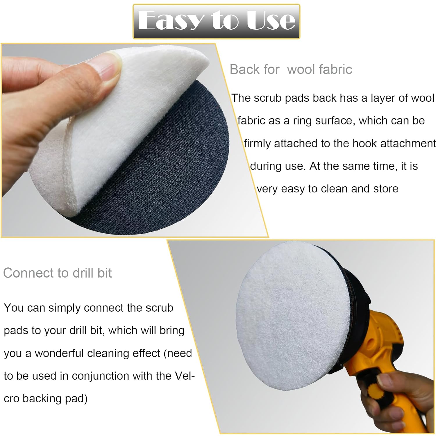 10 Pack 5 Inch 2000 Grits Multipurpose Scrubber Scouring Pads Flocking Scuff Pads -Hoop and Loop Scuff Pads Conditioning Discs Polishing Pad for Furniture Automotive Cleaning, Rust Removal
