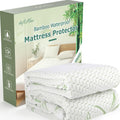 Twin Mattress Protector 2 Pack,Waterproof Mattress Pad Washable Bamboo Rayon Mattress Cover Breathable Noiseless Bed Protector 5" - 21'' Elastic Fitted Deep Pocket