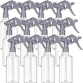 Eccliy 12 Pcs 16 Oz Plastic Spray Bottle, Adjustable Empty Reusable Sprayer for Cleaning, Planting, Water, Bathroom and Kitchen, BBQ, Commercial and Residential(Pure Grey,Clear)