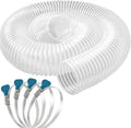 Qucship PVC Dust Collection Hose 4" x 10', Puncture-Resistant, Flexible Clear PVC Fume Hose with Carbon Steel Wire Coil for Dust Collection Systems