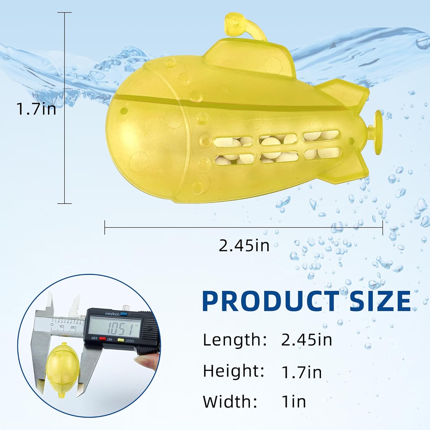 AMI PARTS Universal Humidifier Cleaner Fish for All Humidifiers and Fish Tank, Purifie Water, Soften Hard Water, Prevents Hard Water Build-Up, Humidifier Cleaner Float Submarine(6 Pack)