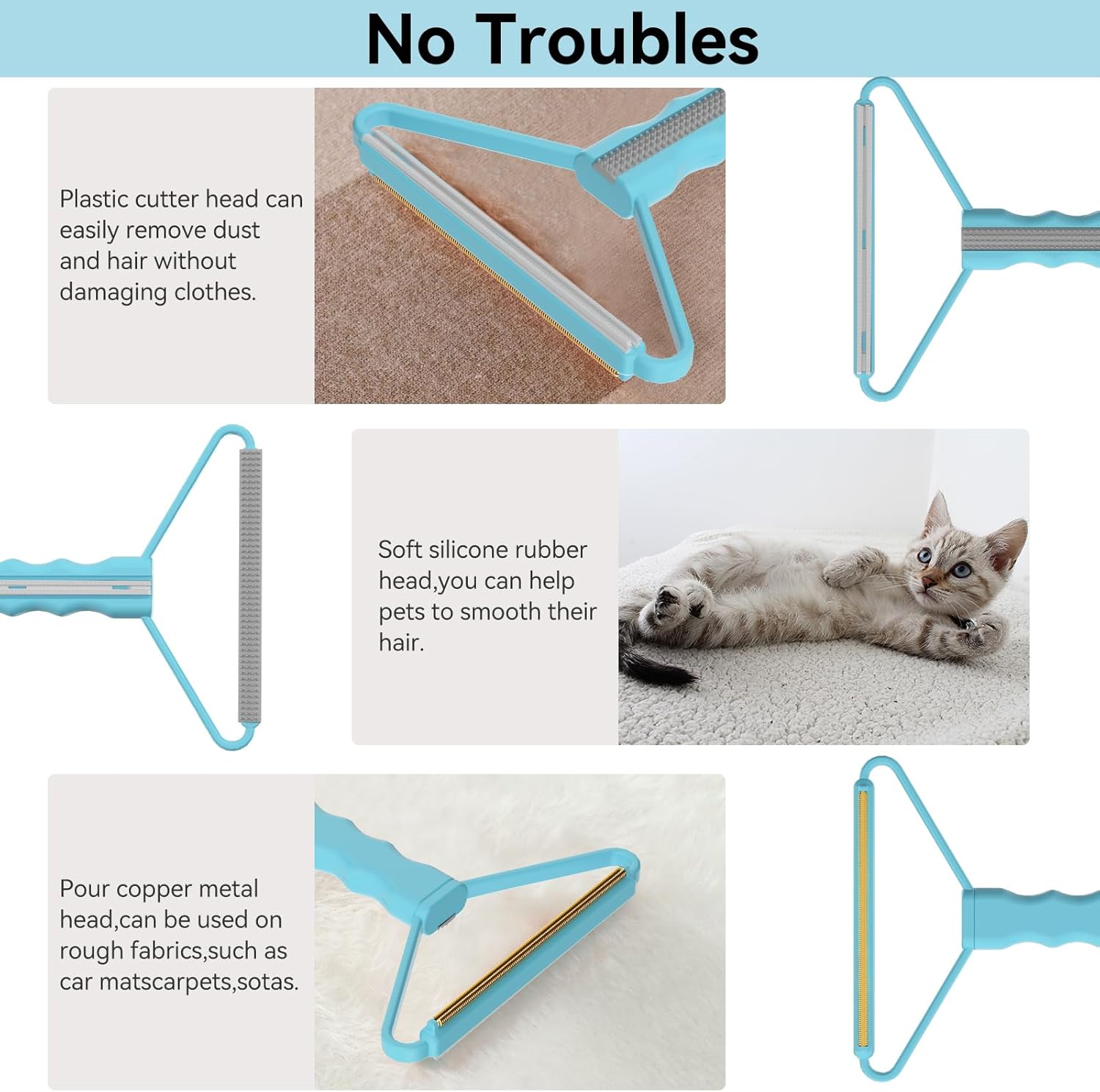 Lint Remover,Pet Hair Remover, Dog Cat Hair Remover,Carpet Rake for Pet Hair Removal,Carpet Rake,Lint Brush,Lint Shaver for Carpets, Car Mat,Couch,Pet Bed,Furniture & Rug(1 PCS)