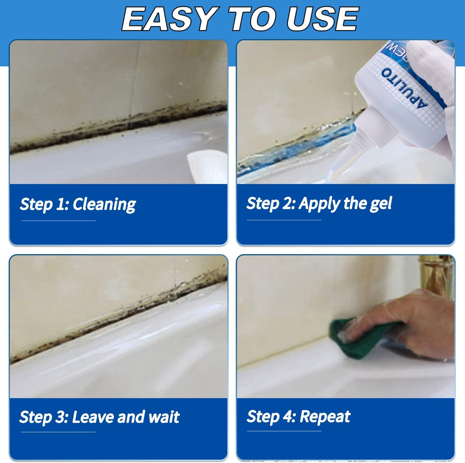 APULITO Household Cleaner Gel Cleaning Gel for Shower Bathroom Tile Sink Kitchen 10 Fl Oz (Pack of 1)