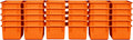 Wood Designs Cubby Storage Bin, Heavy Duty Plastic Containers for Kids Orange Cubby Tray Set of 30