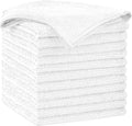 AIDEA Microfiber Cleaning Cloth-12PK, Soft Microfiber Towels for Cars, Absorbent Cleaning Rags, Lint-Free Streak-Free Wash Cloths for House, Kitchen, Window(12in.x12in), White