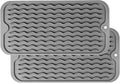 ZLR 2 Pcs Silicone Dish Drying Mats for Kitchen Counter, Eco-Friendly Fast Dry Dish Mat, Easy Clean Multi Usage Drying Matt, Heat Resistant Trivet, 6" x 12" Extra Small, Gray