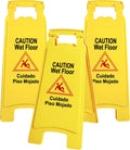 Galashield Wet Floor Sign 3 Pack 2-Sided Safety Yellow Warning Signs Commercial 26" Caution Wet Floor Signs
