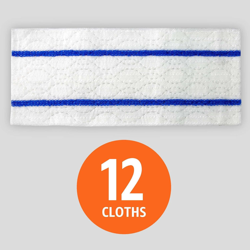 Amazon Basics Wet Mopping Cloth Refills, 12 Count (Fits Swiffer Sweeper Mop Heads)