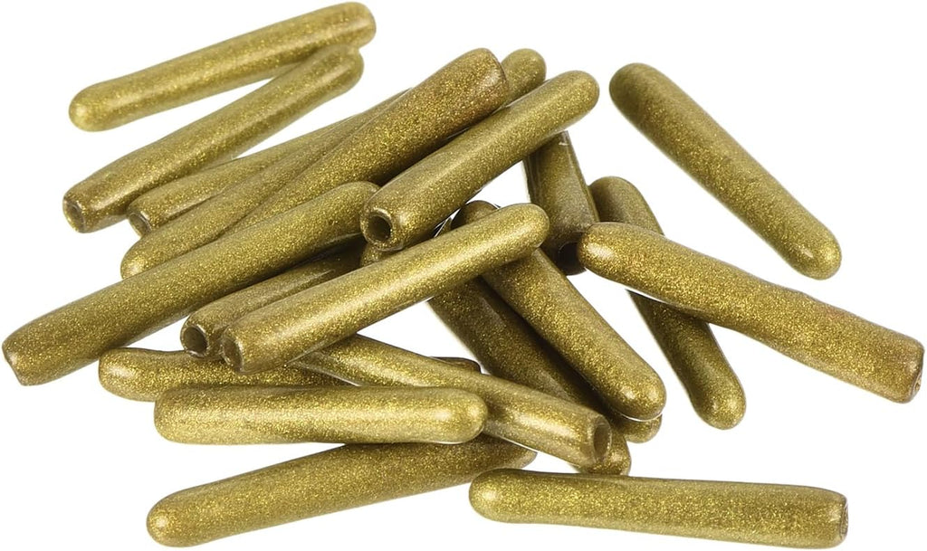 uxcell 20pcs Rubber End Caps 3/64"(1.3mm) ID Vinyl Round Tube Bolt Cap Cover Thread Protectors Gold