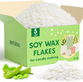 CHILLFLAME Soy Wax Flakes, Natural Candle Wax, Organic Soy Wax for Candle Making from Farm, No Harmless, Additives, and Pure (5 lb)