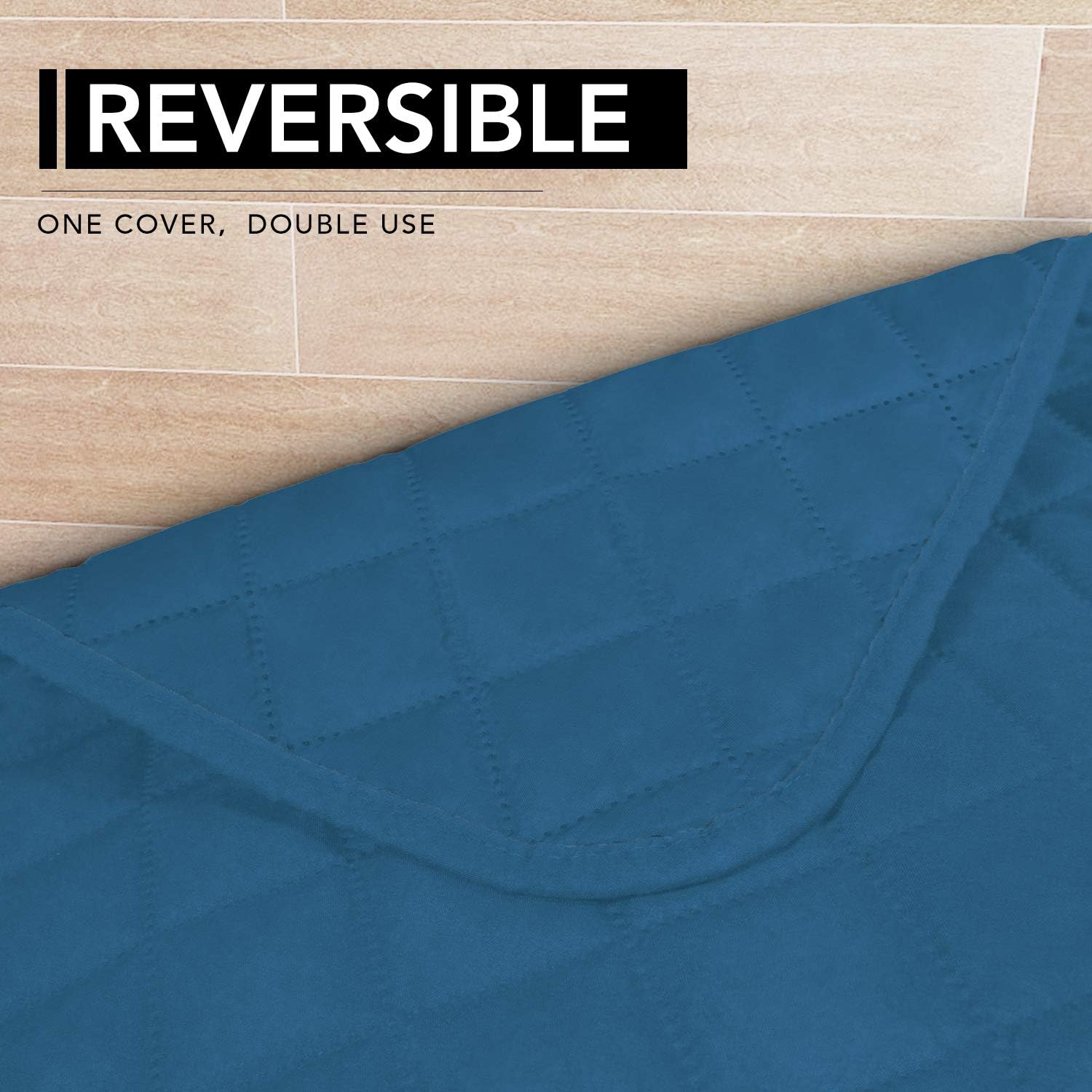 Easy-Going Sectional Couch Covers for Dogs L Shape Sofa Cover Reversible Sofa Slipcover Chaise Lounge Cover Furniture Protector Cover for Pets Dog Cat (42 x 52 inches, Peacock Blue/Peacock Blue)