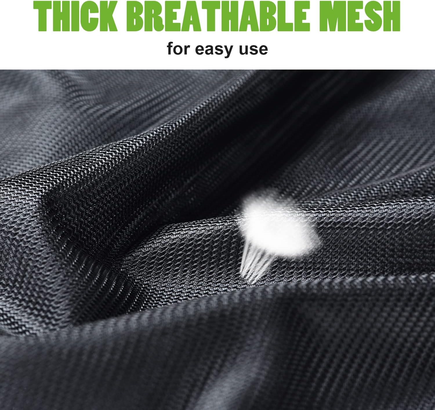 OTraki 20x24 inch Mesh Laundry Bags 2 Pack Fine Mesh Heavy Duty Drawstring Bag Washable Medium Toy Sack Washing Bag for Home Dorm Hotel Camp Beach Travel Storage Black
