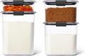 Rubbermaid Brilliance Pantry Food Storage Containers, Set of 4 (8 Pieces), BPA-Free, Clear, Airtight