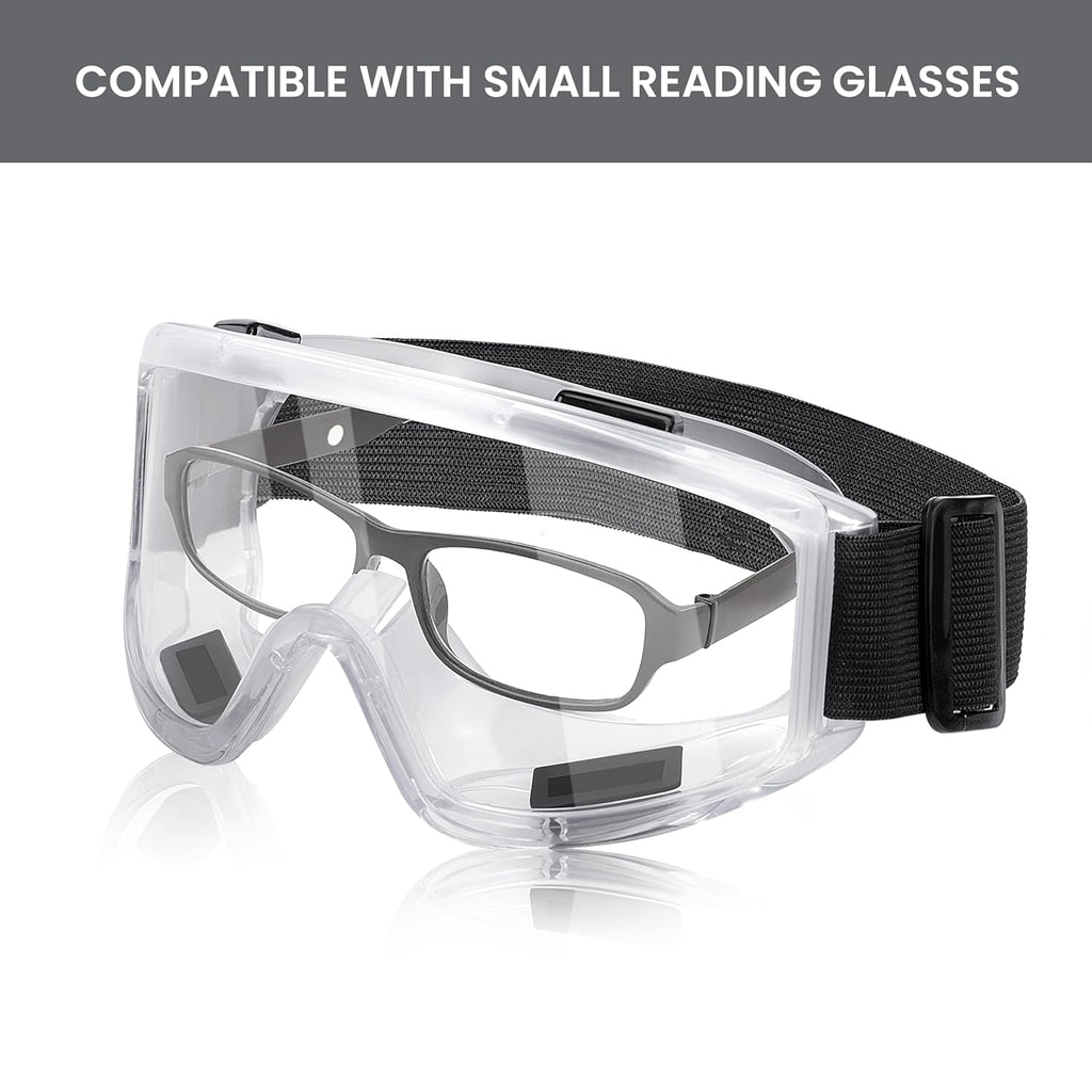 AirGearPro Vision-1000 Anti-Fog Safety Goggles | Impact Resistant Protective Goggles | ANSI Z87.1 Work Goggles for Painting, Sanding, Dust, Woodworking, Construction, Chemistry, Laboratory (1 Pack)