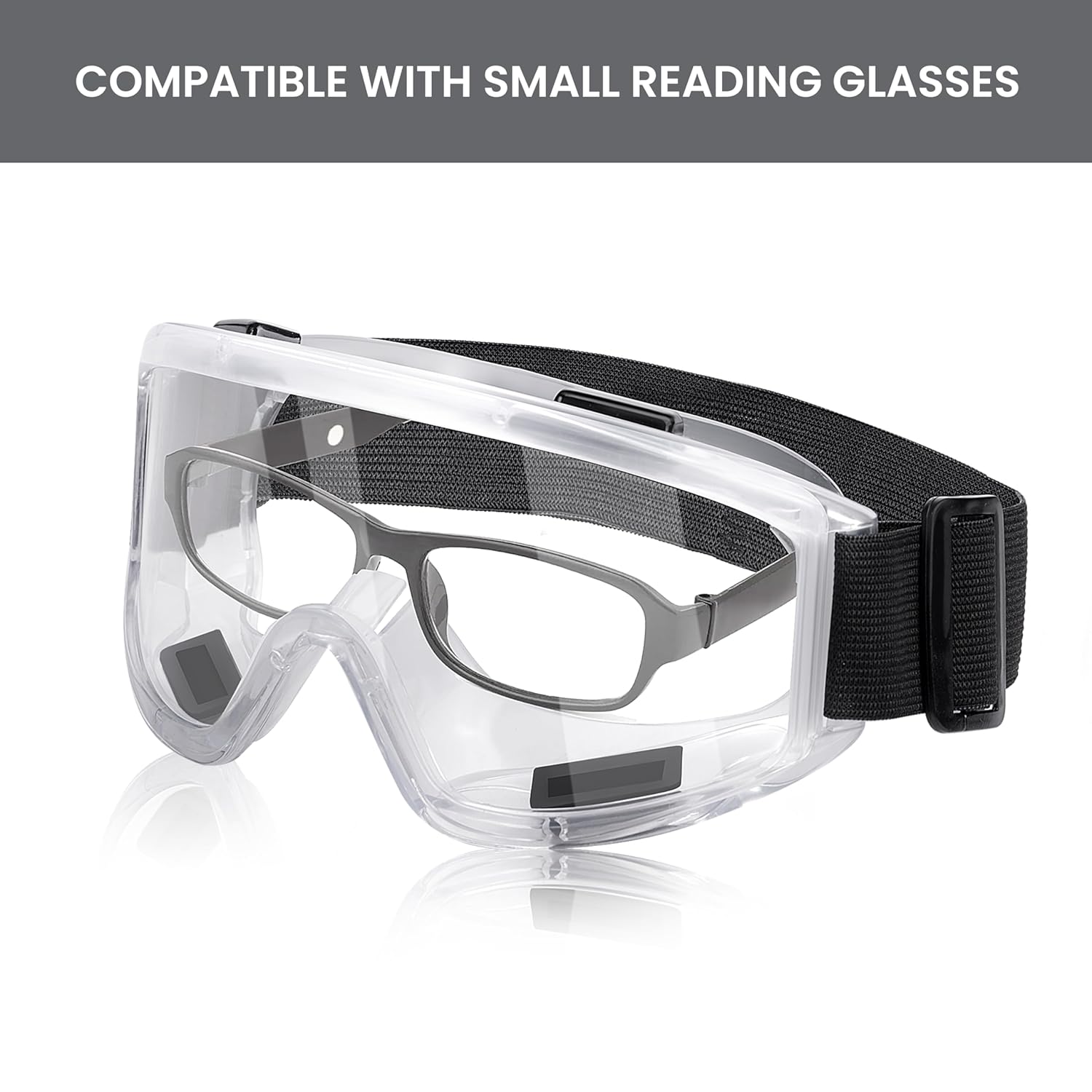 AirGearPro Vision-1000 Anti-Fog Safety Goggles | Impact Resistant Protective Goggles | ANSI Z87.1 Work Goggles for Painting, Sanding, Dust, Woodworking, Construction, Chemistry, Laboratory (1 Pack)