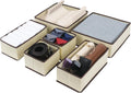 Cupic Cupid Drawer Organizer, Dresser Organizers, Foldabe Drawer Organizer Clothes, Closet Organization and Storage Dividers for Socks, Underwear and Diaper, Set of 6, Beige