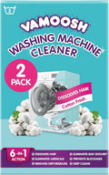 Vamoosh 6-in-1 Washing Machine Cleaner | Dissolves Pet Hair | No Harmful Chemicals | Removes Limescale | Eliminates Odor | Descales | Cotton Fresh Scent | For Front Load | 150g (Pack of 6)