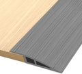 Vinyl Door Threshold Flooring Transition Strip Self Adhesive Carpet Edging Strip for Laminate Doorway Edge Threshold from 1/5" to 2/5" (Light Gray Wood Grain, 10 Ft)