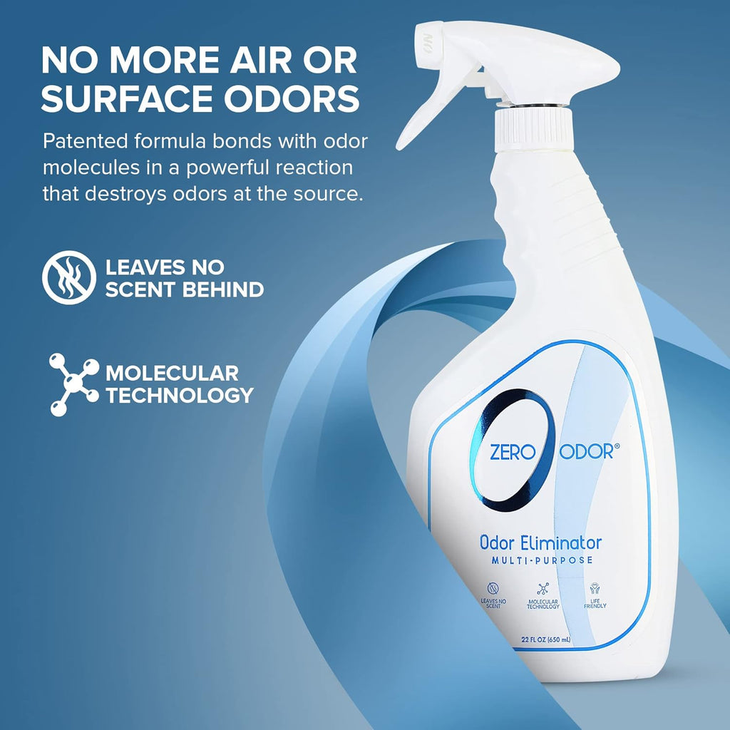 Zero Odor - Multi-Purpose Strong Odor Eliminator for Home, Office, Car, Bathroom, Hotel, Room Deodorizer, and Odor Neutralizer, 22Oz