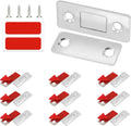 Cabinet Magnetic Catch, 10 Pack Ultra Thin Magnetic Cabinet Door Catch, Adhesive Cabinet Magnets for Kitchen Drawer Cabinet Door Closet, Concealed Strong Magnetic Cabinet Latch