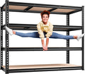 REIBII 48" W Garage Shelving Heavy Duty, 2000LBS Storage Shelves, 4 Tier Adjustable Metal Shelves for Garage Shelving Sturdy Industrial Shelf, Easy Assemble, 48" W x 60" H x 18" D