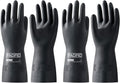 PACIFIC PPE 2 Pairs Chemical Resistant Gloves, Heavy Duty Industrial Rubber Gloves, Resist Acid, Alkali and Oil, 12.6", Large