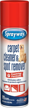 Sprayway Carpet Cleaner (Pet), 19oz | Removes Pet Stains & Odors, Foaming Action | Deep Cleans Carpets & Upholstery | Fresh Scent, Quick-Drying Formula