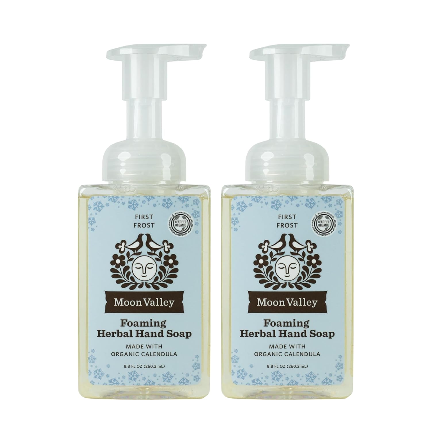 Moon Valley Herbal Foaming Hand Soap, Vegan (First Frost, Recyclable Bottle)