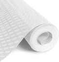 Shelf Liners for Kitchen Cabinets and Drawers, Non-Adhesive and Anti-Slip, Waterproof and Easy to Clean, Durable EVA Cabinet Mat for Refrigerator, Cupboard, Table (White, 11.8" W x 196.8" L)