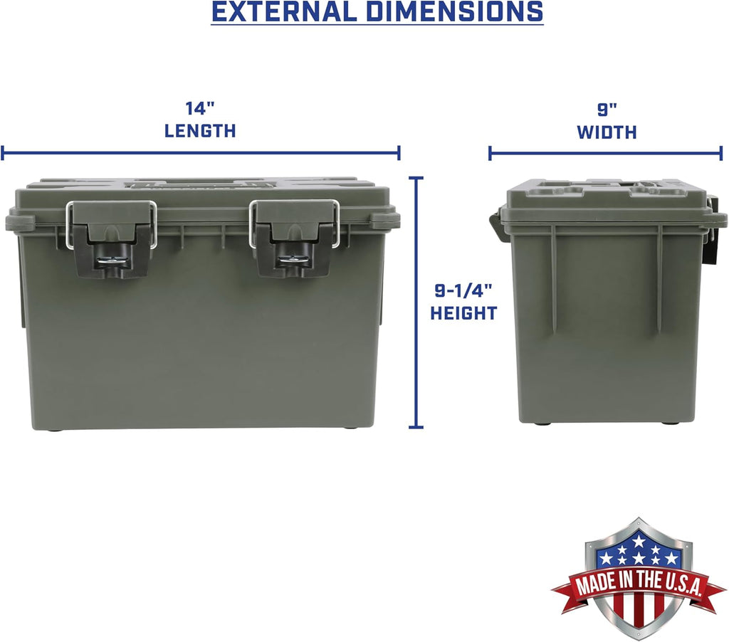Sheffield 12774 XL Storage Bins With Lids, 2-Pack Stackable Storage Bins, Made in USA, Lockable and Water-Resistant Containers with Lids, Plastic Containers for Home, Classroom, and Dorm