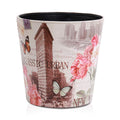 PU Leather Small Trash Can Wastebasket, Round Garbage Container Basket for Bathrooms, Laundry Room, Kitchens, Offices, Kids Rooms, Bedrooms,Dorms,Home Decorative Art Bin, 2.9 Gallon(Classic Urban)