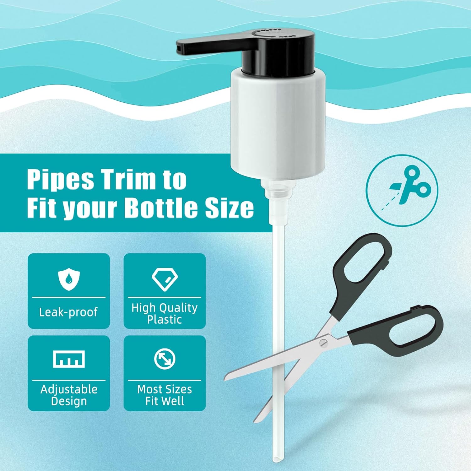 2PCS Dispenser Pump Replacement Compatible with MOROCCANOIL Treatment 1.7/3.4/4.2 Fl Oz (Not for Travel Size), Plastic Pumps Head with Lock Clip for Hair Oil Bottle (Bottle Not Included)