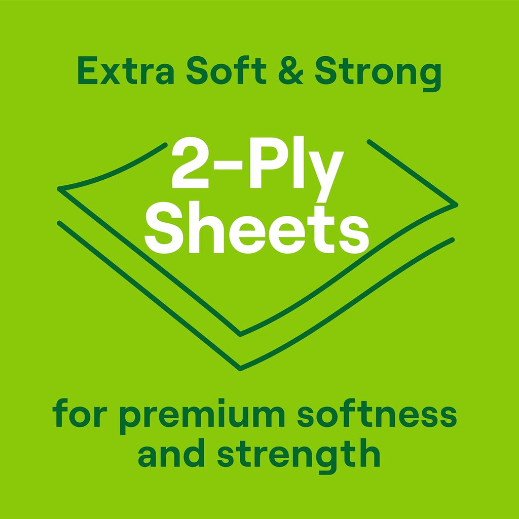 Seventh Generation Toilet Paper Recycled Bath Tissue 4-Pack 100% Recycled Paper 2-ply without Chlorine Bleach 12 Rolls
