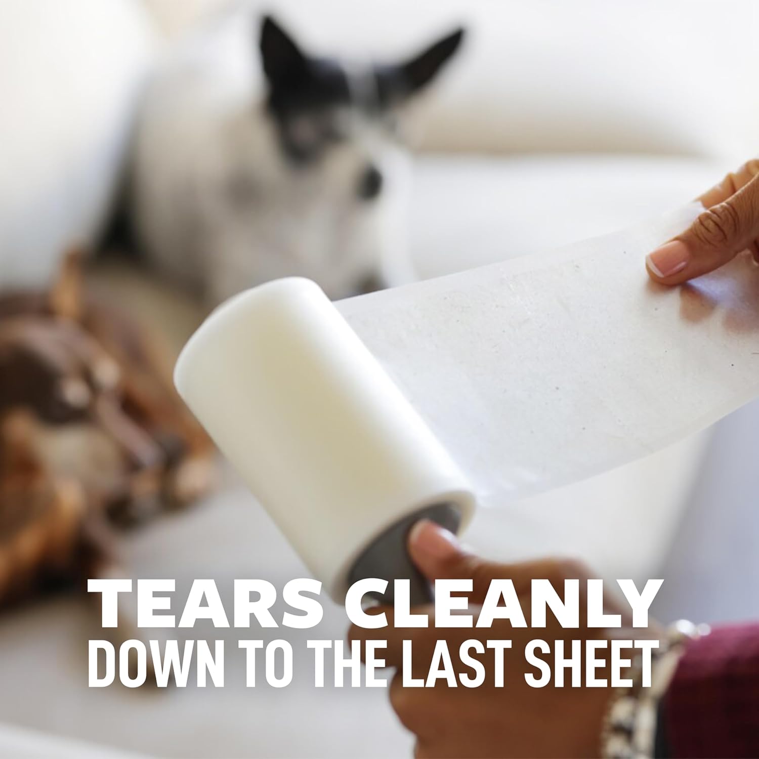 Scotch-Brite Pet Hair Pickup Extra Sticky Lint Roller, Designed for Removing Fur + Fluff on Couches, Clothes, Dog and Cat Beds, & More, 6 Pack, 420 Easy-Tear Adhesive Sheets Total