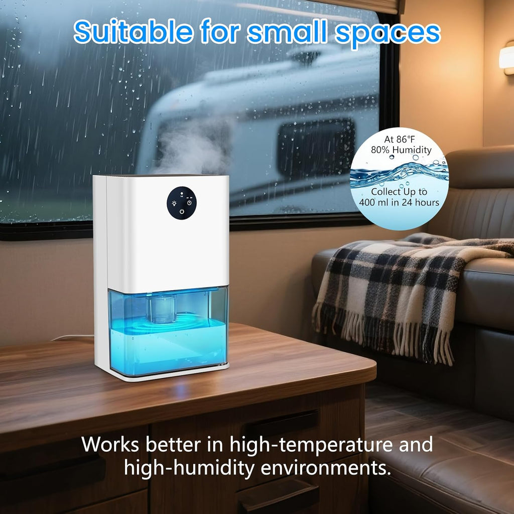 Dehumidifier, 50 OZ Small Dehumidifiers for Room for Home, Quiet with Auto Shut Off, Dehumidifiers for Bedroom (300 sq. ft), Bathroom, RV, Closet