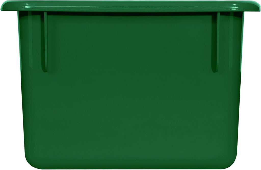Wood Designs Cubby Storage Bin, Heavy Duty Plastic Containers for Kids Green Cubby Tray Set of 25