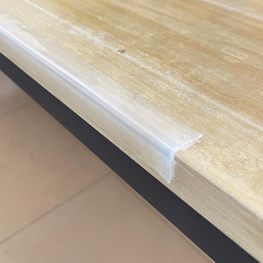 Edge Protector 100% Silicone, Baby Proofing Corners Clear Guards, Pre-Tape Adhesive Soft for Kids Safety, Child Table Cabinets Furniture Bumper (0.8x0.8in(Width), 3 Foot (Pack of 1))