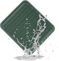 ZLR Silicone Dish Drying Mat for Kitchen Counter, Eco-Friendly Fast Dry Dish Mat, Easy Clean Multi Usage Drying Matt, Heat Resistant Trivet, 16" x 18" XL, Dark Green