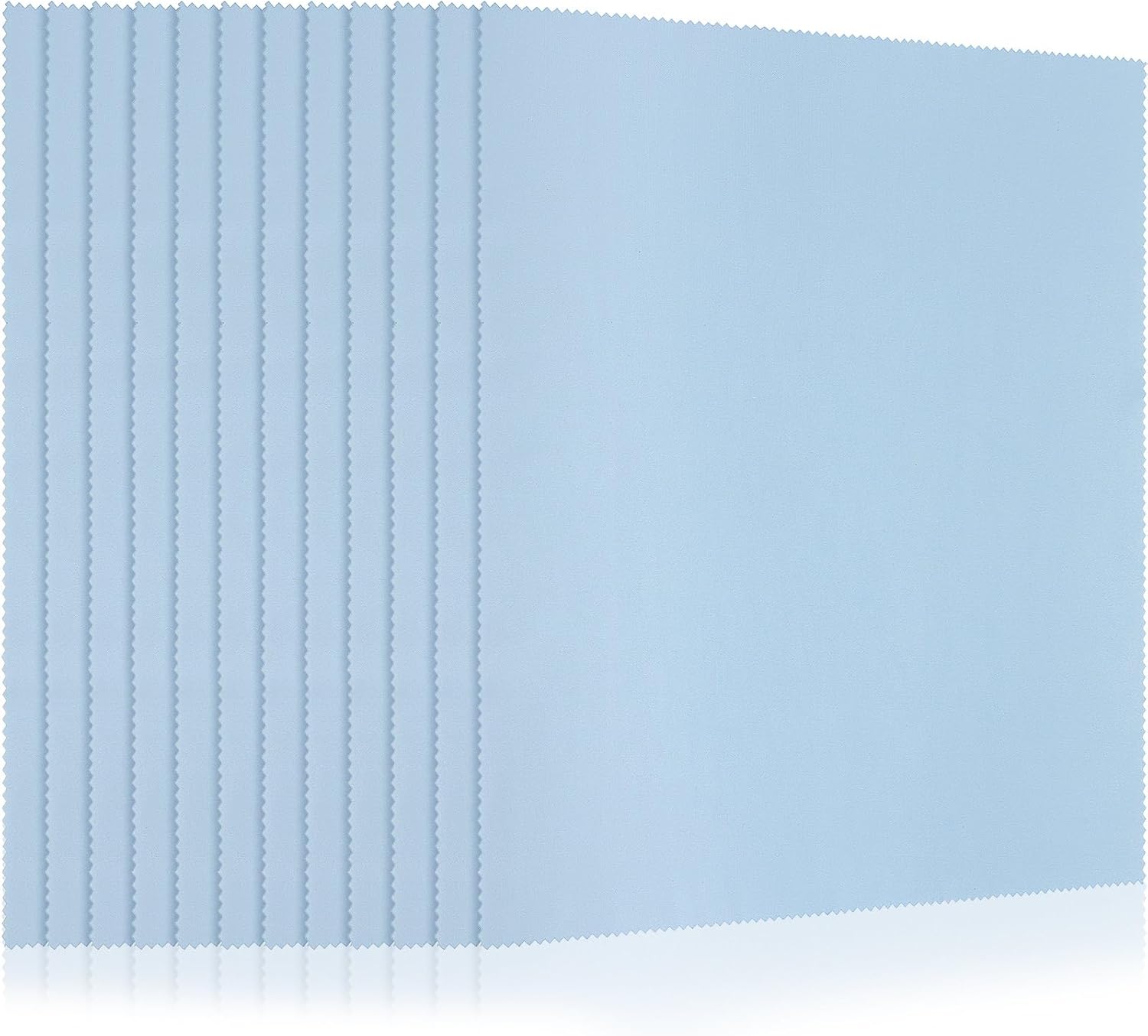 Frienda 12 Pack Large Microfiber Glass Cleaning Cloths 12 x 12 Inch Oversized Eyeglass Sunglasses Cleaning Cloths for Electronics Glasses Screens and Lenses(Blue)