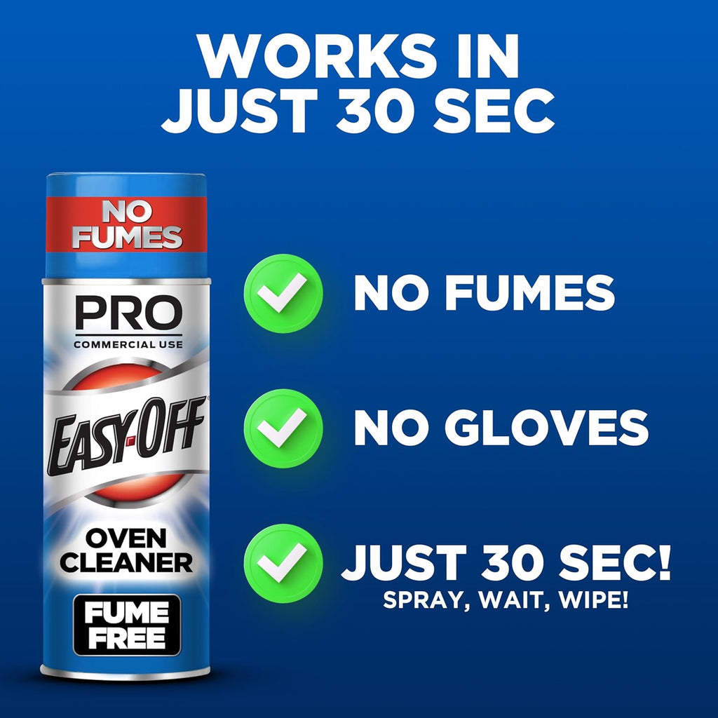 Easy-Off Fume Free Oven Cleaner Spray, Lemon, 24oz, Removes Grease