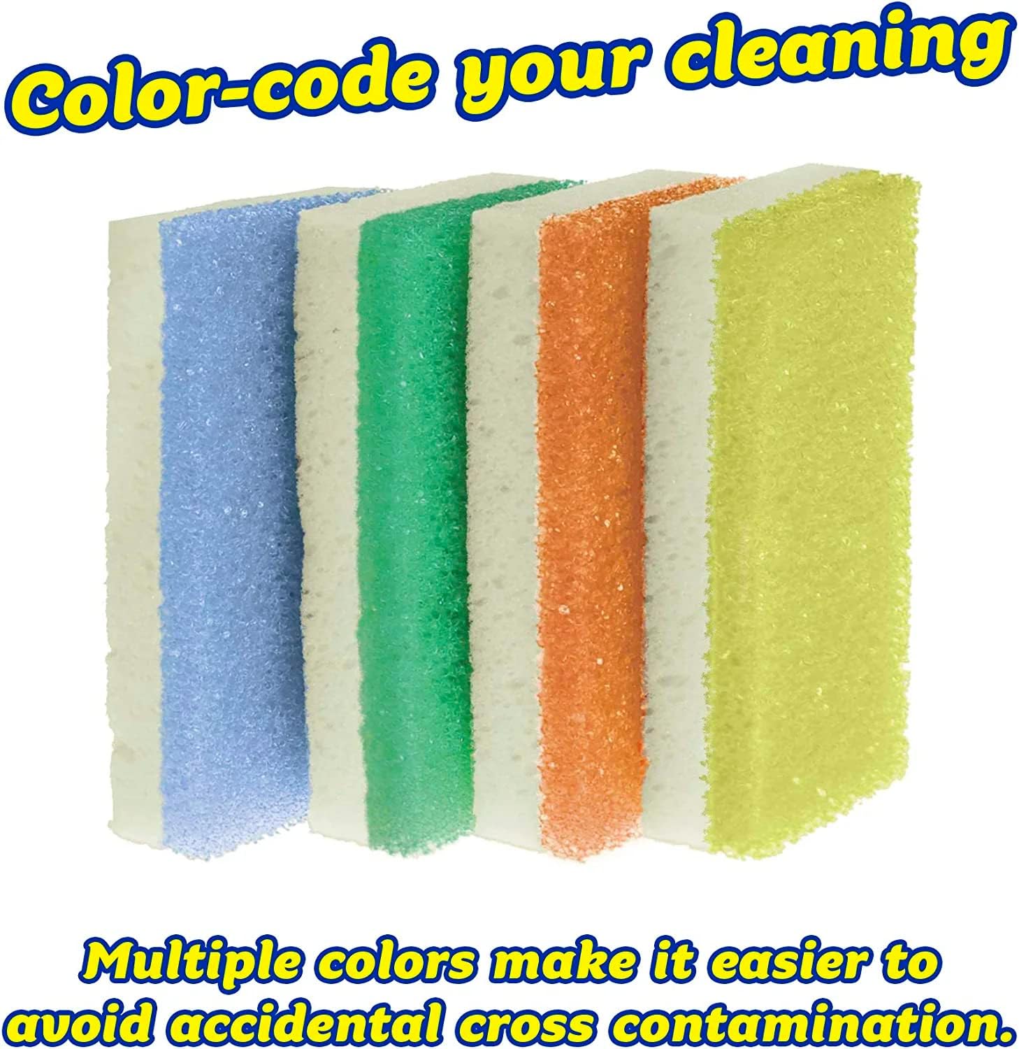 Scrub Daddy Sponge Daddy - Scratch-Free Multipurpose Kitchen & Dish Sponge - BPA Free & Made with Polymer Foam - Stain & Odor Resistant (4 Count)